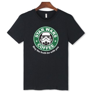 [COD]Alimoo เสื้อยืดผ้าฝ้ายฮิปฮอปพิมพ์ Star War ออกแบบสำหรับผู้ชาย ส่วน100 บาท โค้ด ขนาดใหญ่ XXS-4XLS-5XL