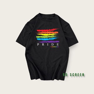 เสื้อสกรีนลาย ️‍ PRIDE LGBT เสื้อยืดคอกลม พร้อมส่ง เสื้อยืดสตรีท