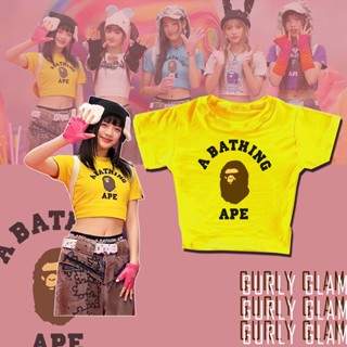 : NewJeans Bathing Ape CROP TOP KPOP l Free Size &amp; Plus Size GURLY GLAM