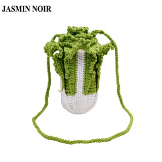 Jasmin NOIR กระเป๋าสะพายไหล่ กระเป๋าถือ ทรงบักเก็ต ขนาดเล็ก สไตล์จีน สําหรับสตรี