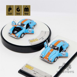 โมเดลรถยนต์ PGM 1:64 356 Gulf Diecast ของเล่นสําหรับเด็ก