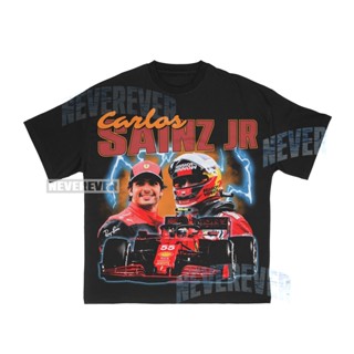 Carlos Sainz Jr 90s Retro Rap Tee | Bootleg Formula 1 Racing Team | Vintage 90s Formula 1 Tee | เสื้อแข่งรถ สูตรคนขับ