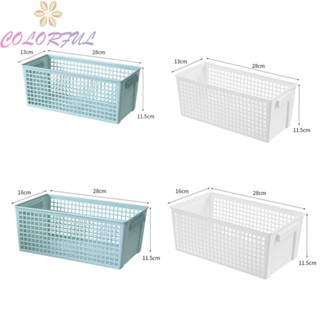 【COLORFUL】Storage Basket Balcony Desktop Storage Basket Durable Green Hollow Out