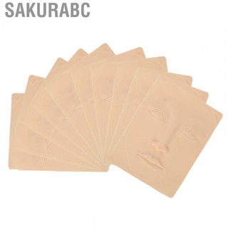 Sakurabc 10pcs Tattoo Practice Face Skin Double Eyelid 3D Silicone  Face Practice Skin