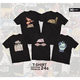 Kaos Band ARTIC MONKEYS 24s เสื้อยืดลําลอง ผ้าฝ้าย แขนสั้น คอกลม พิมพ์ลาย Premium Kaos Distro สีดํา สไตล์คลาสสิก 24s