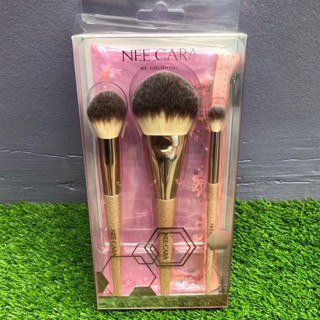 ❤️❤️ เซทแปรง 3 ชิ้น NEE CARA BE COLORFUL 3 PCS MAKEUP BRUSH