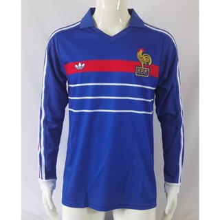 เสื้อกีฬาแขนสั้น ลายทีมชาติฟุตบอล France Home 1982-84 ไซส์ S-XXL สไตล์วินเทจ แห้งเร็ว สําหรับผู้ชาย