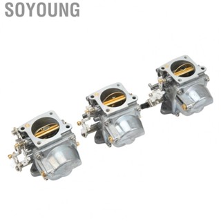 Soyoung 3PCS Carburetor 688 14303 008 High Sealing Strong Torque Fit For Yamaha Outboard  3 Cylinder 85hp 2 Stroke