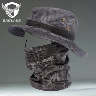 Eaglade หมวกยุทธวิธี หมวก Boonie หน้ากาก A1034 + A0101 สีดํา