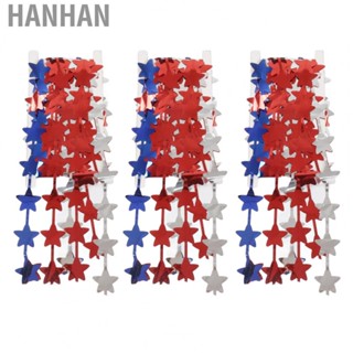 Hanhan 3Pcs Fringe Curtains Independence Day Backdrop For Party Decoration