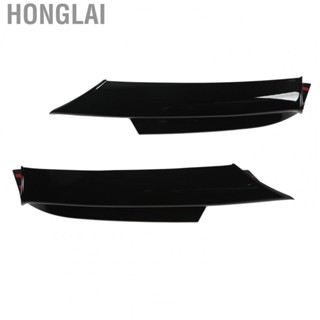 Honglai Front Bumper Spoiler Front Bumper Lip Splitter Lightweight High Temperature Resistant 1 Pair for Vehicle