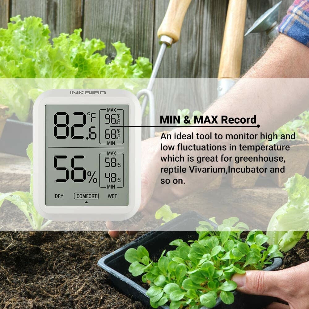 Inkbird ITH20 เครื่องวัดอุณหภูมิความชื้น ดิจิทัล ไฮโกรมิเตอร์ วัดอุณหภูมิ ในร่ม - รูปที่ 2