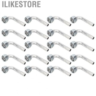 Ilikestore 20 Pcs 5/8in Air Conditioning 90 Degree Beadlock Aluminum AC Splicer Hose Fittings Adapter Connector for Car Truck