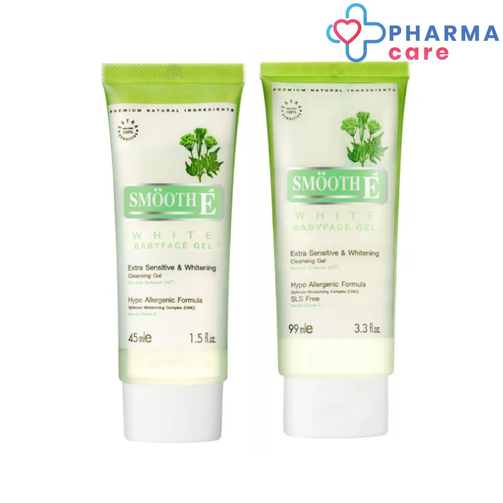 SmoothE White Babyface Gel 1.5Oz. และ 3.3Oz. เจลล้างหน้า สูตรไม่มีฟอง สมูทอี [PC]