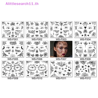 Alittlesearch11 สติกเกอร์รอยสักชั่วคราว ลายแมงมุม ฮาโลวีน กันน้ํา 1 แผ่น