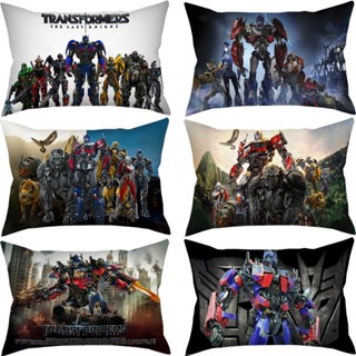 ปลอกหมอนโพลีเอสเตอร์ ทรงสี่เหลี่ยมผืนผ้า ลาย Transformers:Rise of the Beasts สําหรับตกแต่งบ้าน โซฟา รถยนต์ (ไม่มีแกน)