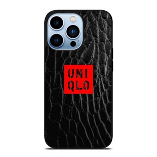 UNIQLO เคสโทรศัพท์มือถือ กันตก ป้องกัน ลายโลโก้ SNAKE SKIN สําหรับ IPhone 14 Plus 13 Pro Max 12 Mini X