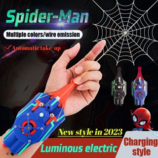 Ml Legends Spider Silk Launcher Web Shooters String Toy Electric Reel-in Spider Web Shooters Real Silk Toy สําหรับเด็กคอสเพลย์