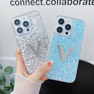 เคสโทรศัพท์มือถือแบบนิ่ม ลายเพชร "V" หรูหรา สําหรับ Realme 10 9 8 7 X7 5 Pro 9i 8i 7i