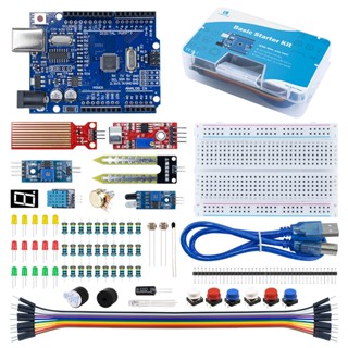 ชุดเริ่มต้นขั้นพื้นฐาน สําหรับ Arduino Uno Set R3 DIY Kit - R3 Board / Breadboard + กล่องขายปลีก