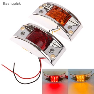 Flashquick ไฟหรี่ข้าง LED สีแดงอําพัน สําหรับรถยนต์ รถบรรทุก รถพ่วง รถตู้ รถตู้ บังโคลน