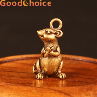 【Good】Rat Pendant Decoration Mini Brass Zodiac Mouse Animal Display Figurine【Ready Stock】