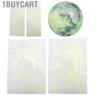 1buycart Luminous Moon Star Wall  Glow in The Dark Decal Atmospheric Easy Cleaning for Spas Beauty Salons