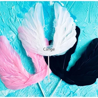 Angle Wing Feather เค้ก Topper ใส่ DIY งานแต่งงานครบรอบวันเกิดวันวาเลนไทน์ตกแต่ง