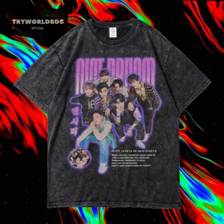 เสื้อยืดพิมพ์ลายแฟชั่น เสื้อยืด โอเวอร์ไซซ์ โอเวอร์ไซซ์ ลาย NCT DREAM GROUP VINTAGE