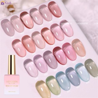 Vendeeni Jelly Nail Glue Water Sense Beauty Skin 24 Color Jelly Jade Fat Gentle Clean Nude Color Ice Penetrating Nail Polish Set 【goob】