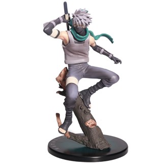 Hatake Kakashi Anbu Ver of animation model of Naruto in stock. Action Figure 21cm PVC interchangeable head statue figma toy