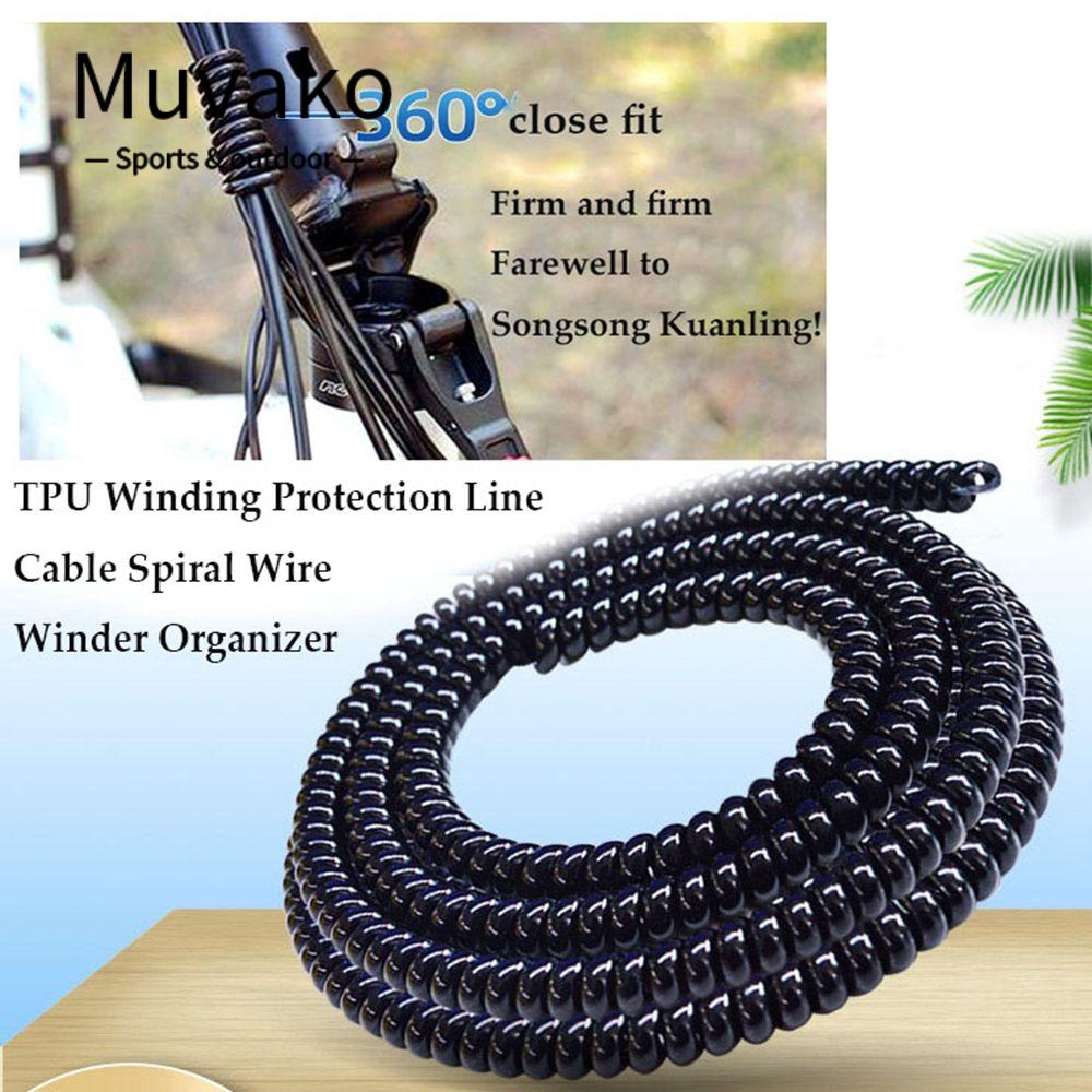 Muvako  อุปกรณ์เสริม เกลียวป้องกันสายเบรกสกูตเตอร์ไฟฟ้า TPU แบบยืดหยุ่น สําหรับ Ninebot M365 90 ซม.