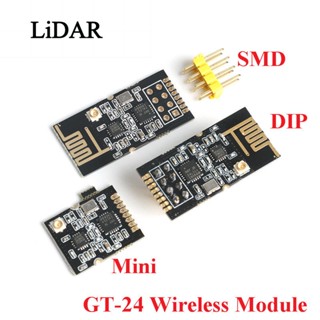 โมดูลเสาอากาศไร้สาย GT-24 2.4G SMD NRF24L01 ระยะไกล 1100 เมตร NRF24L01+PA+LNA SMD 1100 เมตร 2.4G