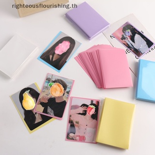 Righteousflourishs.th ใหม่ กระเป๋าฟิล์ม PP สีไอศกรีม สําหรับใส่โฟโต้การ์ด การ์ดรูปภาพ ไอดอล 50 ชิ้น ต่อแพ็ก