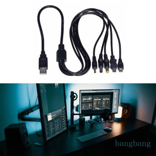 Bang 5-in-1 สายชาร์จ USB เป็น Mini USB MicroUSB 3 5 มม. 5 5 มม. สําหรับทําความสะอาดหูฟัง