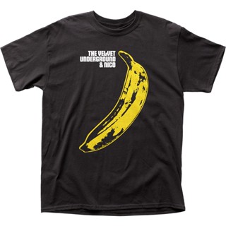 เสื้อยืด ผ้ากํามะหยี่ ลาย The Velvet Underground และ Nico สีดํา