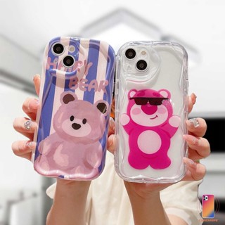 เคสโทรศัพท์มือถือ ขอบโค้ง ลายหมีเท็ดดี้ 3D น่ารัก แวววาว สําหรับ Realme 5 5i 9i C17 7i C55 10 C30 C30S C11 2021 C21Y C31 C33 C35 C15 C21 C25 C20 C3 C12 C2 C25S 5S C1 C25Y C2 C3i 6i C20A  Narzo 20 10 10A 20A 30A 50i 50A Prime