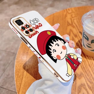 ของแท้ เคสโทรศัพท์มือถือแบบนิ่ม ขอบสี่เหลี่ยม ลายเชอร์รี่ มีตบอล หรูหรา สําหรับ Xiaomi Poco M3 M4 Pro 4G 5G M5 M5S