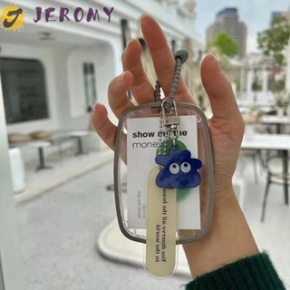 JEROMY Ins ซองใส่บัตร PVC แบบใส น่ารัก สไตล์เกาหลี สําหรับตกแต่งรูปภาพ พวงกุญแจ