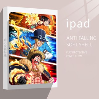 ใหม่ เคสผ้าไหม ลายวันพีช พร้อมช่องใส่ปากกา พับได้ 37 ซม. สําหรับ ipad 2019 Air3 gen9 air5 Sabo 30% air4 gen8 mini4 mini6 GEN10 air1/2 2020pro 2021 10.2