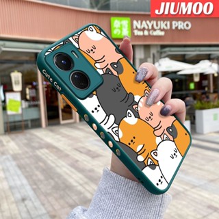 เคสโทรศัพท์มือถือ ซิลิโคนแข็ง บาง กันกระแทก ลายการ์ตูนแมวน่ารัก แฟชั่น สําหรับ vivo Y16 Y35 5G Y56 5G Y55S 5G Y33S 5G Y33E 5G Y52T Y30 Y30G IQOO U5E