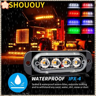 SHOUOUY ไฟฉุกเฉิน Led 4 ดวง 12V- 24V สําหรับติดรถยนต์