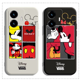เคส VIVO Y91C Y1S Y91 Y95 Y91I Y77 Y76 Y72 Y52 Y22 Y22S Y35 Y31 Y51 Y53S Y50 Y30I Y30 Y55 Y75 นิ่ม ลายมิกกี้เมาส์ สีดํา สีขาว สําหรับ