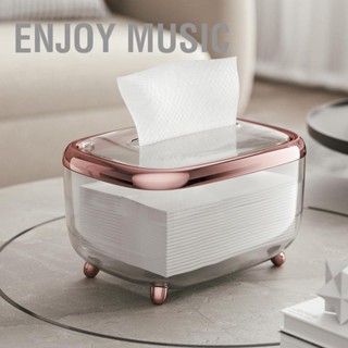 Enjoy Music กล่องทิชชู่กล่องผ้าเช็ดปากกล่องเก็บของสร้างสรรค์ที่เรียบง่ายกล่องใส่กระดาษฝาคงที่