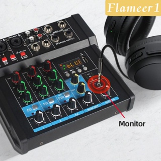 [flameer1] เครื่องมิกเซอร์ขยายเสียง DJ แบบพกพา สําหรับบันทึกเสียง สตูดิโอ ไลฟ์สด