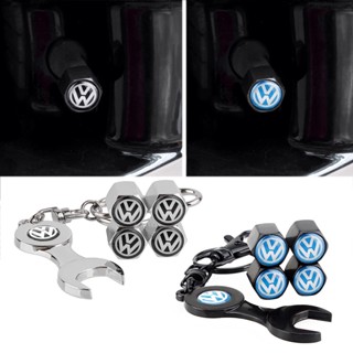 ฝาครอบวาล์วล้อรถยนต์ กันฝุ่น สําหรับ VW Volkswagen Jetta MK5 Golf Passat 3B7 601 171 5 ชิ้น ต่อชุด