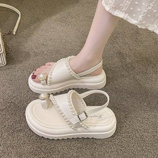 🍒รองเท้าแตะแฟชั่น 💖รองเท้าแตะแพลตฟอร์ม,นุ่มสบาย,ไม่เมื่อยเท้า, Size35-40