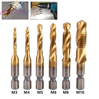 【COLORFUL】Tap Drill 12pc Compound Tap HSS Screw Thread Metric Titanium Plated Accessories