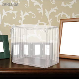 CARLOSA กล่องแสดงตุ๊กตา House Room Dollhouse Cabinet Storage Case โปร่งใสพร้อมประตูแม่เหล็ก