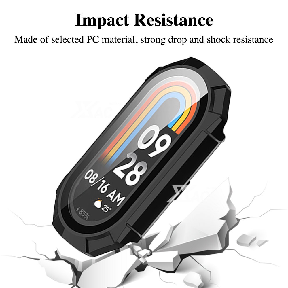 สําหรับ Mi Band 8 เคสป้องกัน สําหรับ Mi Band 7 เคสฟิล์มในตัว เคส PC ฟิล์มนิรภัย สําหรับ Miband 3/4/5/6/7/8 อุปกรณ์เสริม - รูปที่ 3